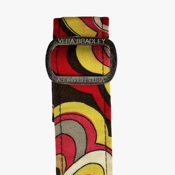 Vera Bradley Crossbody Flowers Floral Brown Red Yellow Puccini Pattern - Picture 2 of 5